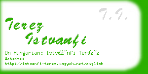 terez istvanfi business card